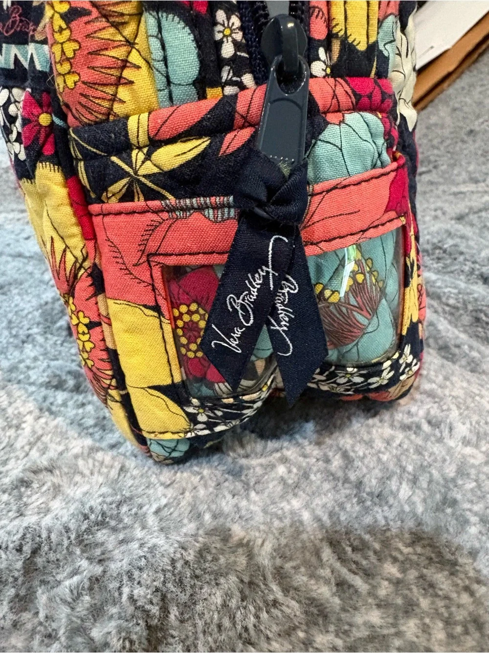 Vera Bradley Large Cosmetic Case - Retired Print “Happy Snails”